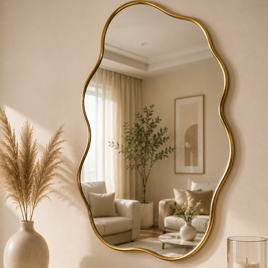 Wavy Edge Wall Mirror
